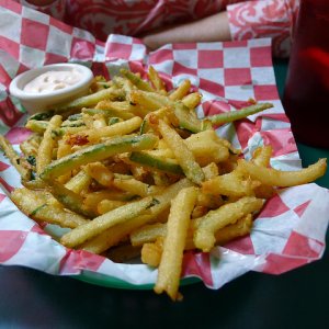 Frites de courge et carottes