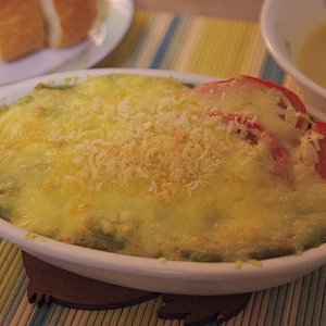 Gratin de moules à la tomate