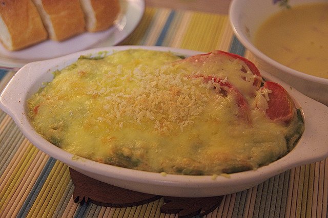 Gratin de moules à la tomate