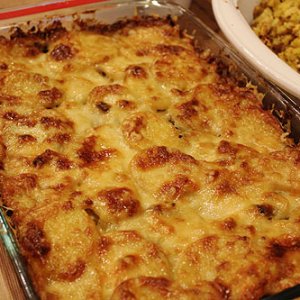 Gratin de pommes de terre au saumon