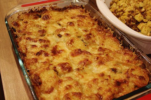 Gratin de pommes de terre au saumon