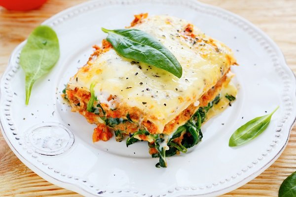 Lasagnes tomates épinards