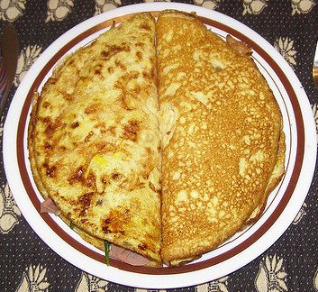 Omelette au fromage de chèvre