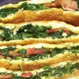 Omelette aux épinards