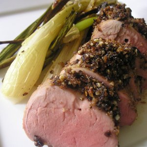 Pork roast with mustard