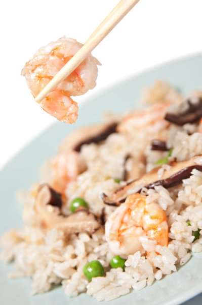 Risotto aux crevettes et saumon
