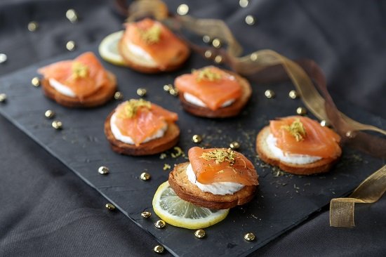 Toasts saumon-mascarpone
